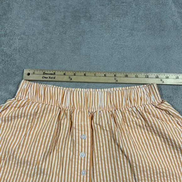 Daily Drills Shorts Womens XS/S Seersucker Resort Orange White Beach - Picture 3 of 12